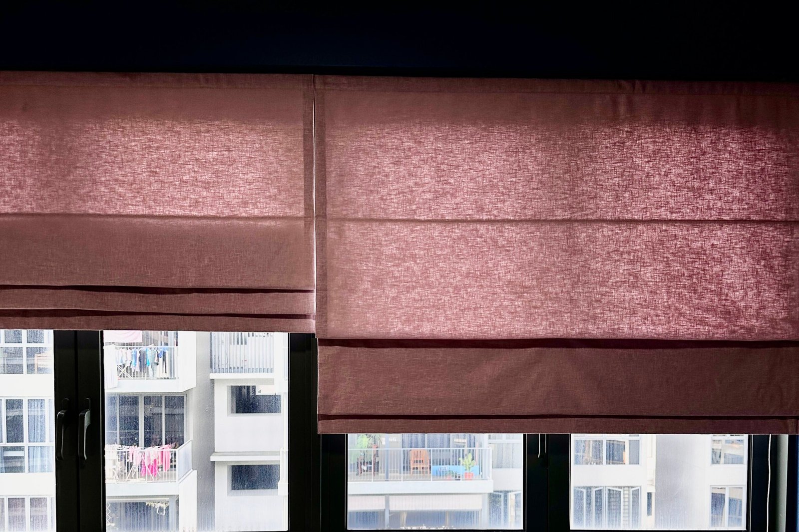 Roman Blinds installed in Condo Singapore