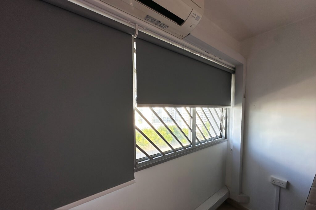 IMG_8406 Blackout Roller Blinds installed in HDB Singapore