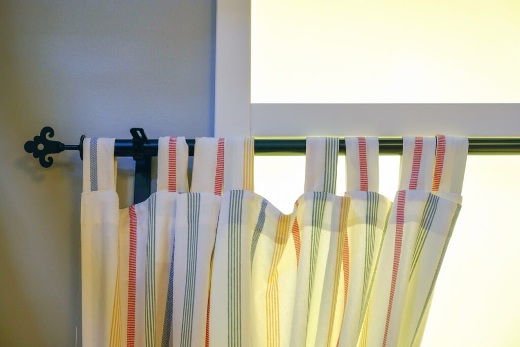 Cafe Curtain installed on a rod, Singapore