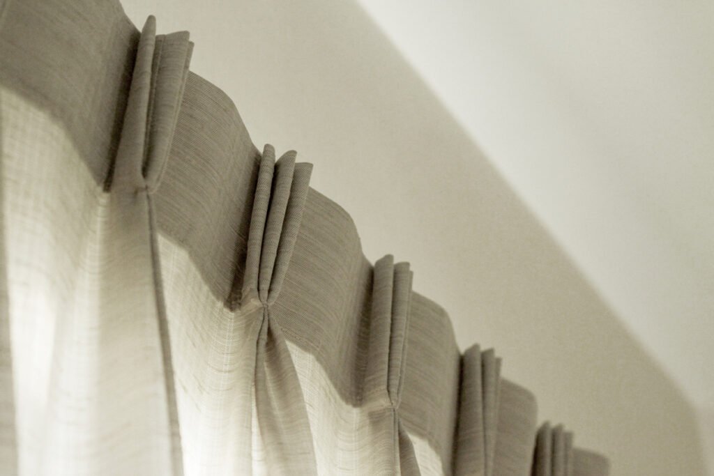 Triple Pleat Curtain installed in HDB Singapore