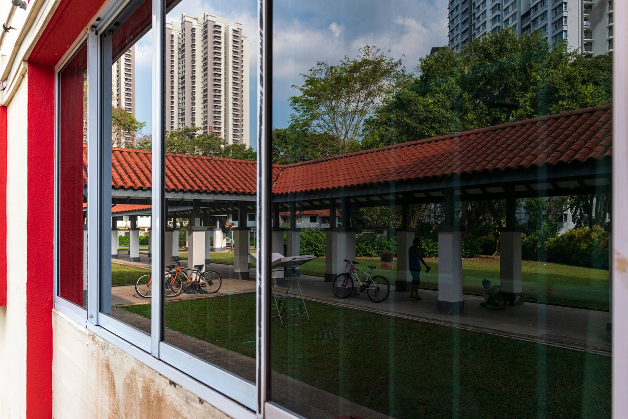 reflective film on HDB window
